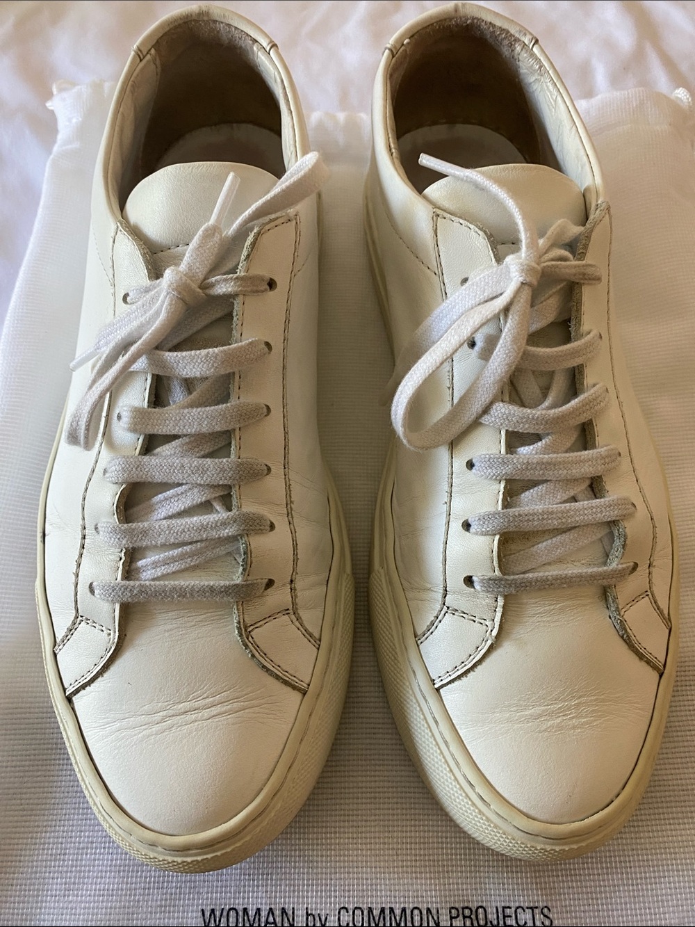 Common Projects Women’s Leather Low-Top Sneakers in Off-White